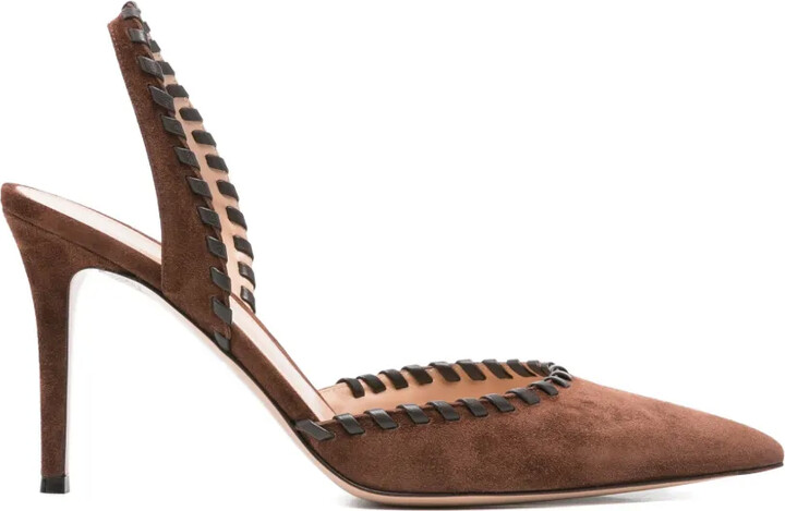 Gianvito Rossi Braided Leather Pumps