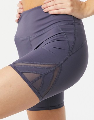 In The Style x Courtney Black activewear booty short in charcoal