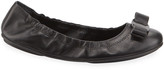 Thumbnail for your product : Ferragamo Lizink Leather Vara Bow Ballet Flats