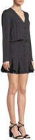 Thumbnail for your product : Veronica Beard Riggins Button-Front Flounce Mini Dress