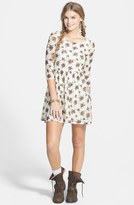 Thumbnail for your product : dee elle Printed Lace Skater Dress (Juniors)