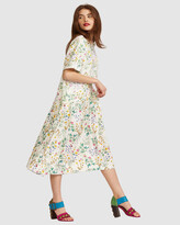 Thumbnail for your product : Cynthia Rowley Women's White Floral Dresses - Valery Tee Combo Dress - Size One Size, M at The Iconic