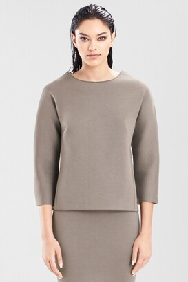 Natori Double Face Bonded Jersey Pullover
