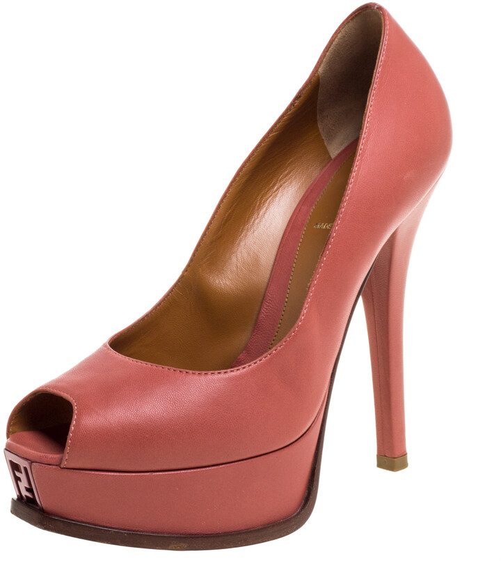 pink platform pumps