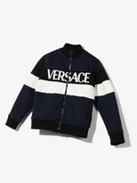 Thumbnail for your product : Versace Children La Greca-print logo zipped jacket