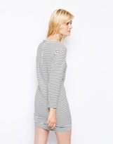Thumbnail for your product : Warehouse Zip Back Stripe Sweater Dress