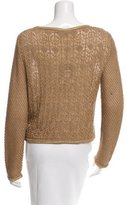 Thumbnail for your product : Alberta Ferretti Metallic Crocheted Sweater w/ Tags