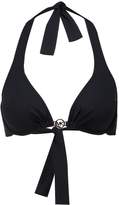 Thumbnail for your product : MICHAEL Michael Kors LOGO RING HALTER Bikini top black