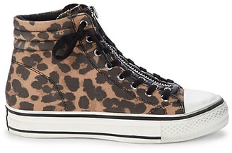 leopard print high top trainers