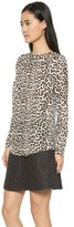Thumbnail for your product : Carven Leopard Crinkle Top