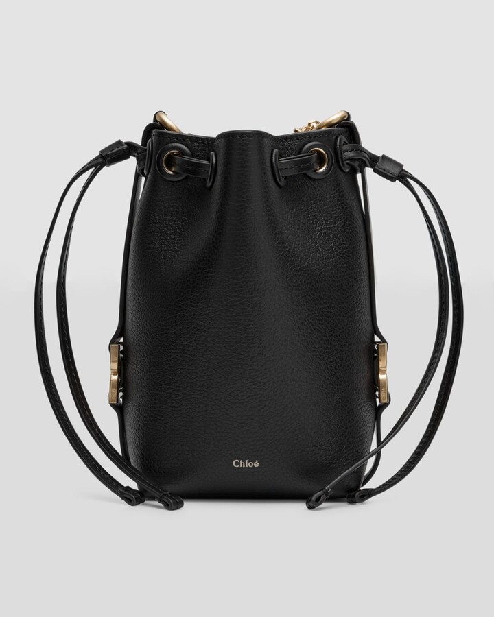 NWOT Soft Leather Light Brown Drawstring Bucket Bag Cinch Shoulder Bag A15