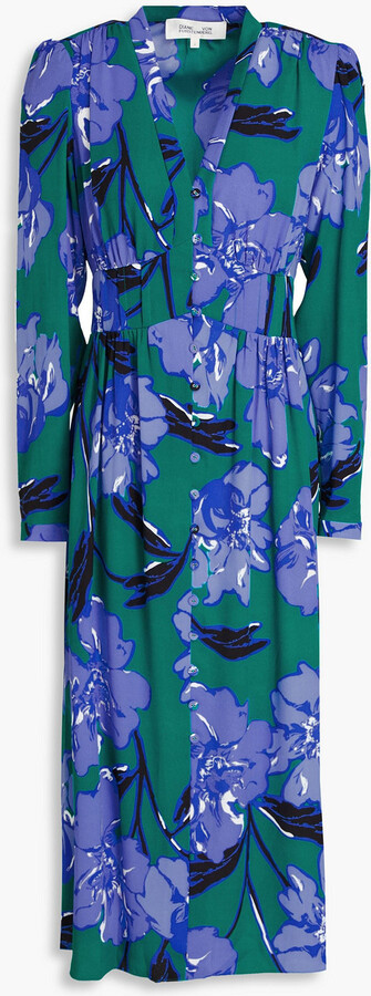 Diane von Furstenberg Erica floral-print crepe midi dress