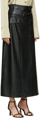 Nanushka Black Vegan Leather Zane Skirt