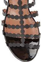 Thumbnail for your product : Alaia Laser-cut patent-leather sandals