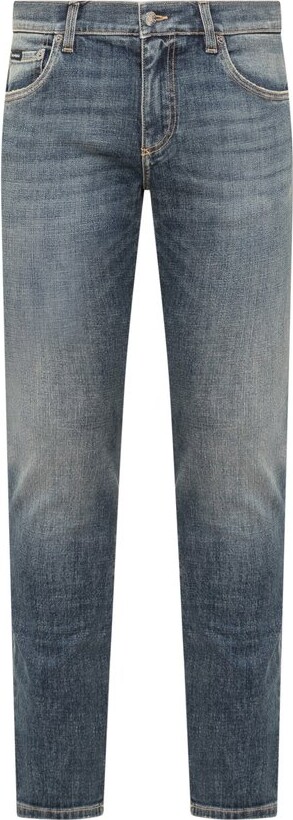Dolce & Gabbana Logo Plaque Skinny Jeans