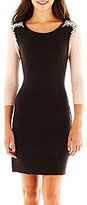 Thumbnail for your product : JCPenney by&by Embellished Shoulder Sweater Dress