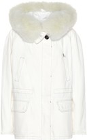 Thumbnail for your product : Yves Salomon Fur-trimmed denim jacket
