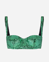 Thumbnail for your product : Dolce & Gabbana Sequined semi-padded balconette bra