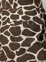 Thumbnail for your product : Pt01 High-Waisted Giraffe-Print Shorts