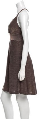 Adam Lippes Sleeveless Mini Dress Brown