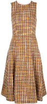Thumbnail for your product : Adam Lippes Check Tweed Fluted Dress
