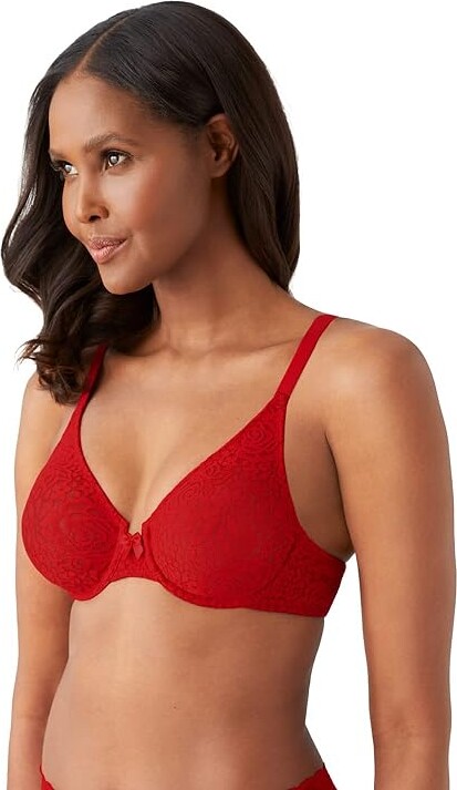 Wacoal Halo Lace Underwire Bra 851205 (Barbados Cherry) Women's Bra -  ShopStyle Plus Size Intimates