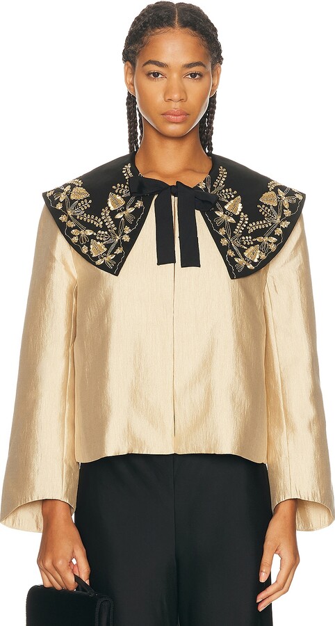 Bode Gilt Jacket in Metallic Gold