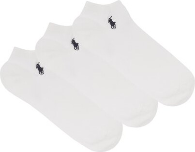 Polo Ralph Lauren Pack Of Three Ghost Cotton-blend Ankle Socks - White -  ShopStyle