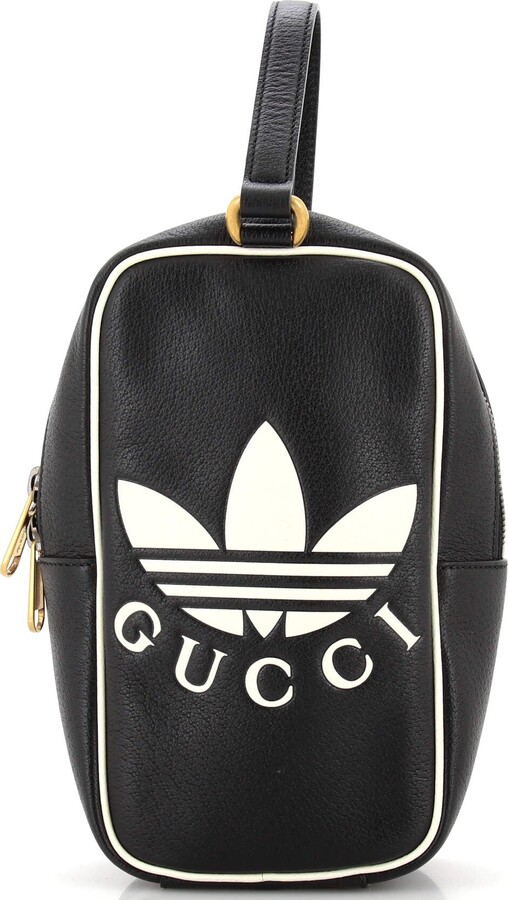 Leather handbag Gucci X Adidas Green in Leather - 41807012