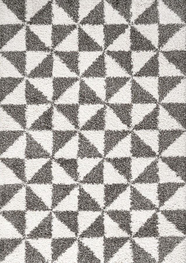 Jonathan Y Designs Alcudia Geometric Shag Area Rug