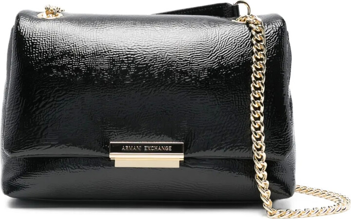 Armani Exchange Chain Leather Crossbody Bag
