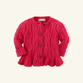 Thumbnail for your product : Baby Girl Cable-Knit Peplum Cardigan