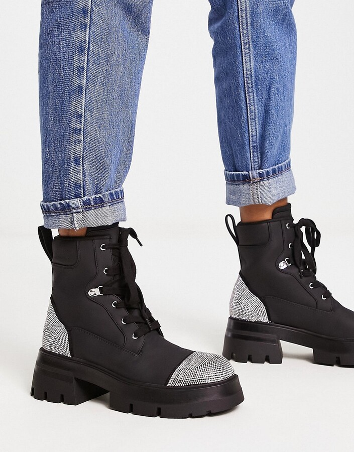 Black Rhinestone Boots | ShopStyle