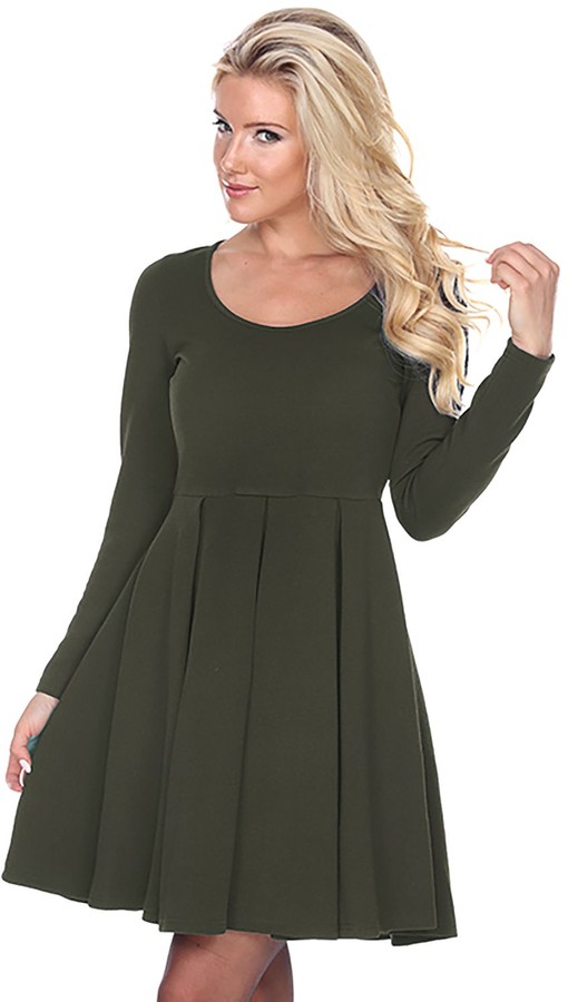 fit n flare white dress