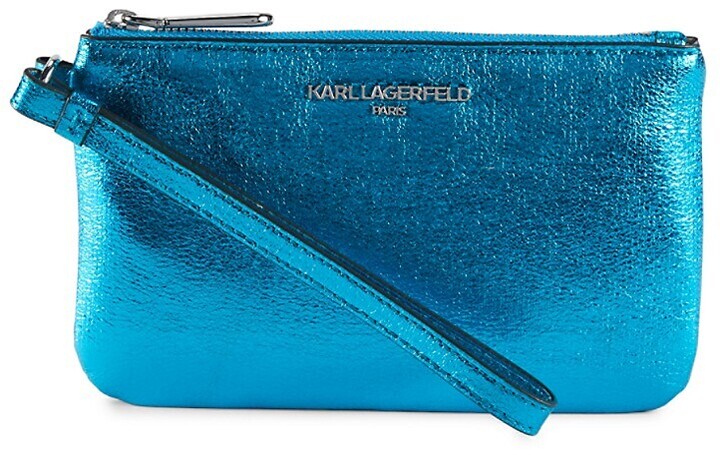 metallic wristlet