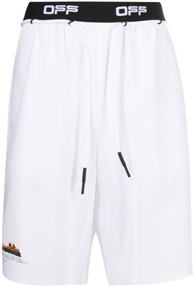 off white athletic shorts