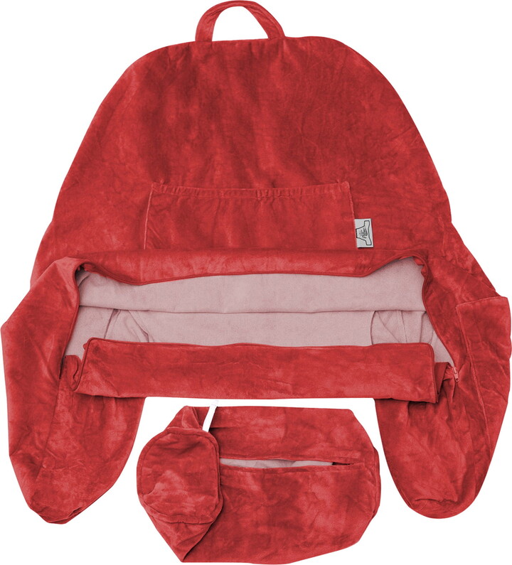 Husband Pillow Medium Cover Only Red, Cozy Microfiber Bed Rest Pillow Cover with Arms - Array of Colors - Generous Side and Back Pockets - Perfect Fit for Your Favorite Comfy Reading Pillow