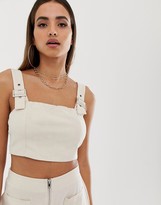Thumbnail for your product : Parallel Lines buckle strap cami crop top co-ord