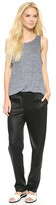 Thumbnail for your product : Alexander Wang T by Heathered Linen Oversize Tank