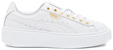 Thumbnail for your product : Puma Basket Pearlized Platform in in White