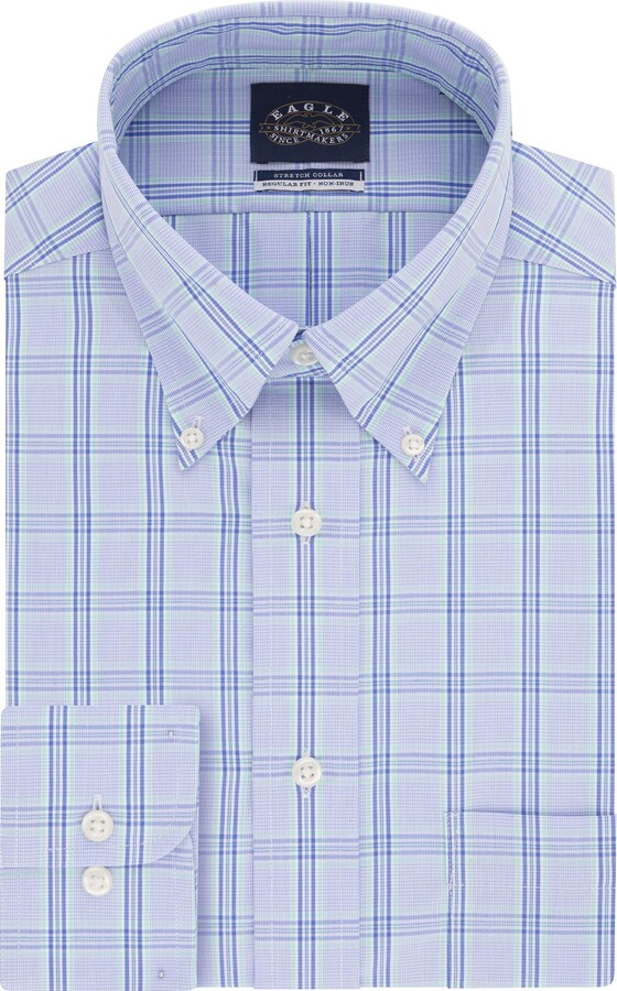 Eagle Mens Dress Shirt Regular Fit Non Iron Solid French Cuff