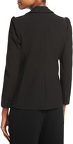 Thumbnail for your product : Rebecca Taylor Double-Breasted Suiting Blazer, Black