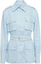 Thumbnail for your product : Zimmermann Glassy Belted Linen Field Jacket
