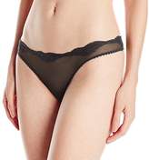 Thumbnail for your product : Only Hearts Women's Tulle with Lace Low Rise Thong Panty