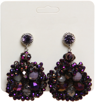 Office Ziba Ziba Black Jelveh Earrings Purple - Accessories