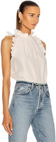 Thumbnail for your product : Frame Flounce Sleeveless Top in White
