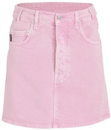 light pink denim skirt
