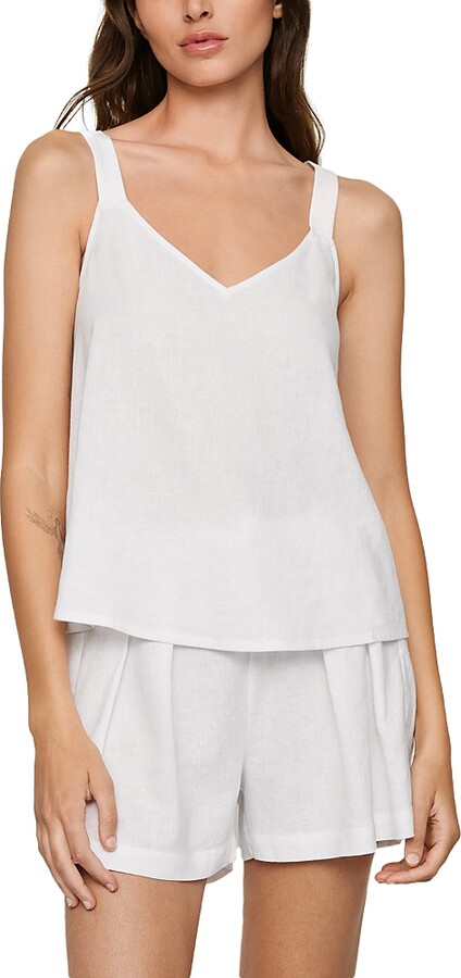Eberjey Linen Blend V Neck Camisole Pajama Top