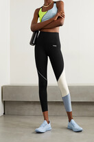 Thumbnail for your product : P.E Nation Retriever Appliqued Color-block Stretch Leggings - Black