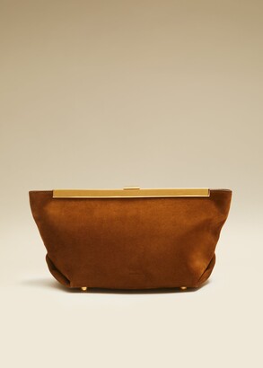 caramel clutch bag